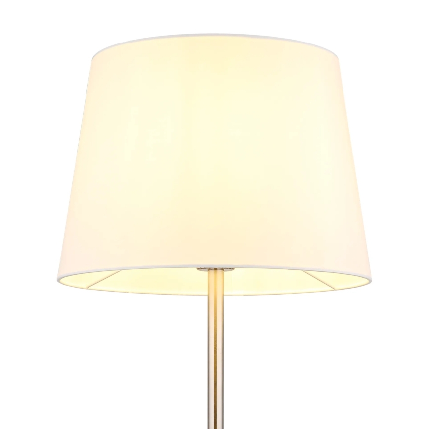 Globo - Golvlampa 1xE27/40W/230V vit/mattkrom