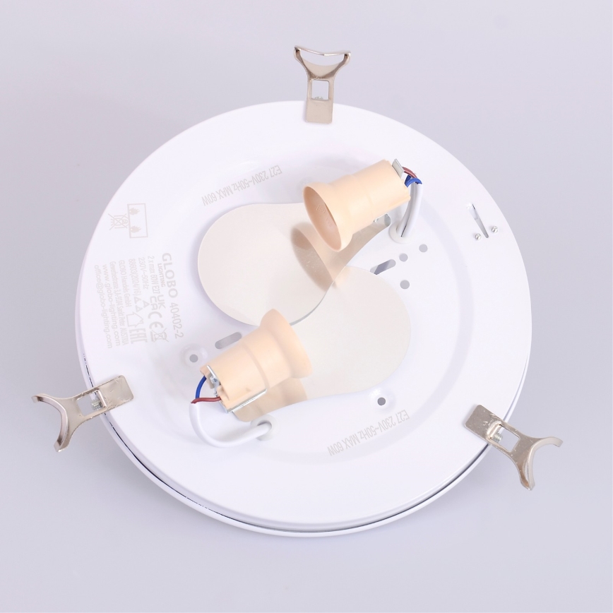 Globo 40402-2 - Takbelysning CALIMERO I 2xE27/60W/230V