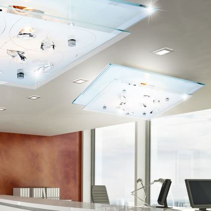 Globo 40408-2 - Takbelysning JASMINA  2xE27ILLU/40W/230V