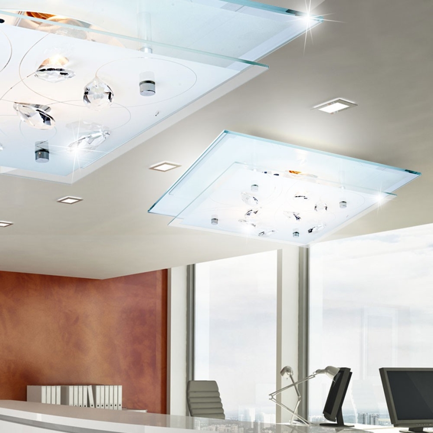 Globo 40408-2 - Takbelysning JASMINA  2xE27ILLU/40W/230V