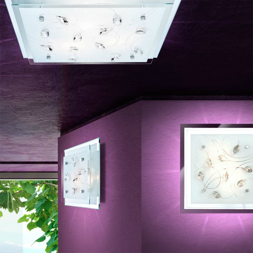 Globo 40408-2 - Takbelysning JASMINA  2xE27ILLU/40W/230V