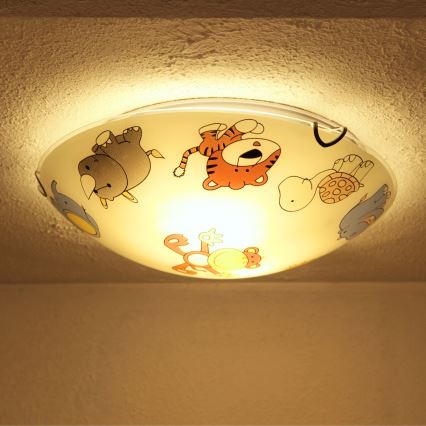 Globo - Takbelysning för barn 2xE27/60W/230V