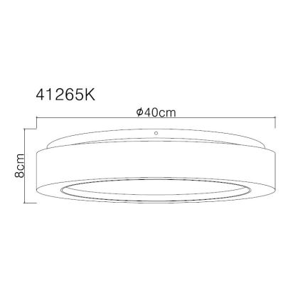 Globo - LED taklampa LED/24W/230V diameter 40 cm 4000K vit