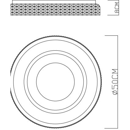 Globo - LED dimbar taklampa LED/52W/230V 2700-6000K + fjärrkontroll