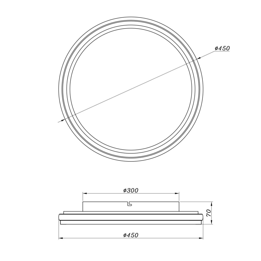 Globo - LED RGBW Dimbar taklampa LED/40W/230V 2700-6500K + fjärrkontroll