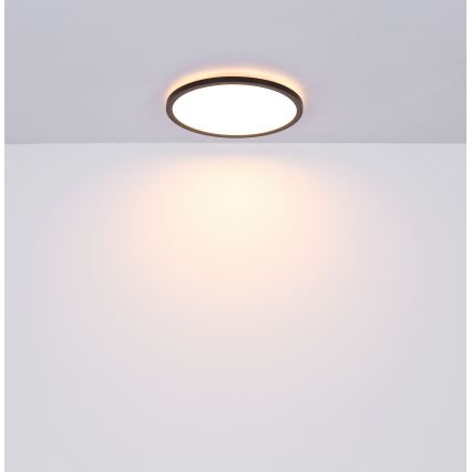 Globo - LED ljusreglerad taklampa till badrum LED/18W/230V diameter 29,4 cm IP44 svart