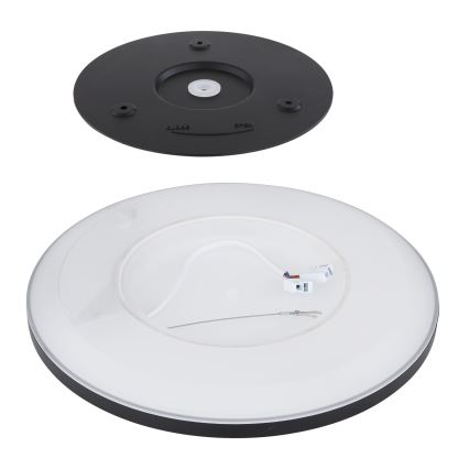 Globo - LED ljusreglerad taklampa till badrum LED/18W/230V diameter 29,4 cm IP44 svart