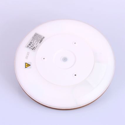 Globo - LED ljusreglerad taklampa till badrum LED/18W/230V diameter 29,4 cm IP44 brun