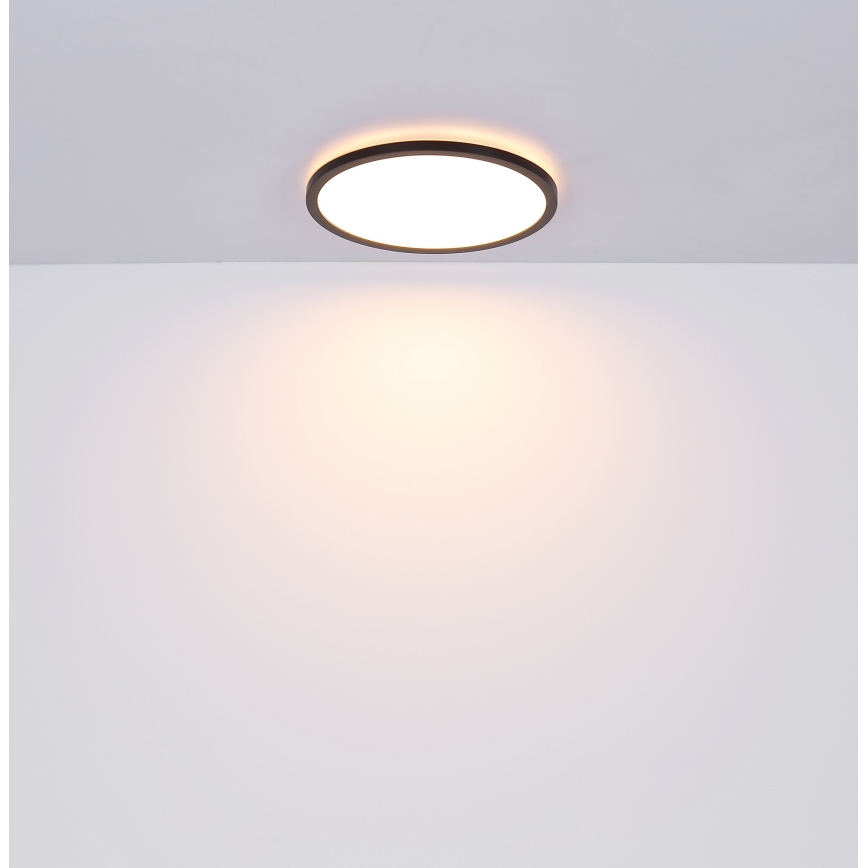 Globo - LED ljusreglerad taklampa till badrum LED/24W/230V diameter 42 cm IP44 svart