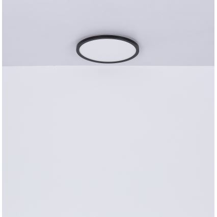 Globo - LED ljusreglerad taklampa till badrum LED/24W/230V diameter 42 cm IP44 svart