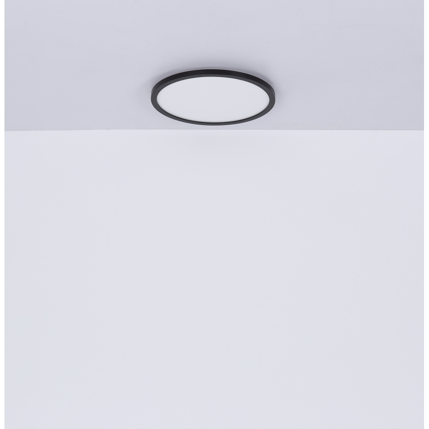 Globo - LED ljusreglerad taklampa till badrum LED/24W/230V diameter 42 cm IP44 svart