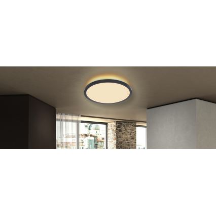 Globo - LED ljusreglerad taklampa till badrum LED/24W/230V diameter 42 cm IP44 svart