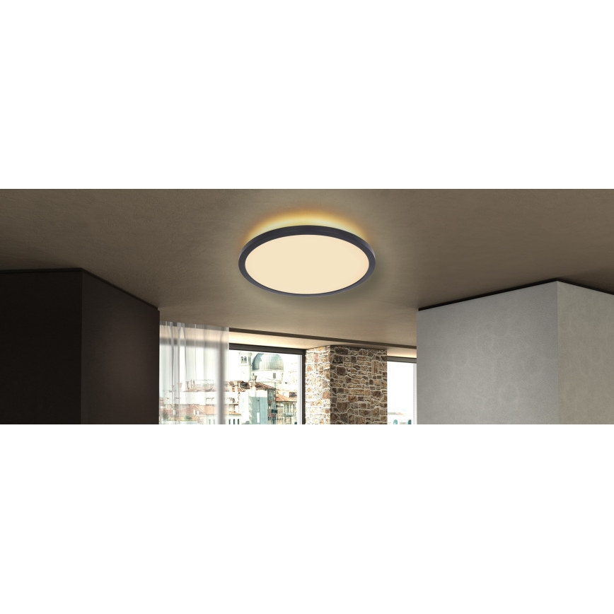 Globo - LED ljusreglerad taklampa till badrum LED/24W/230V diameter 42 cm IP44 svart