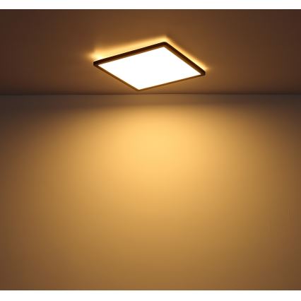 Globo - LED ljusreglerad taklampa till badrum LED/18W/230V 29,4x29,4 cm IP44 svart