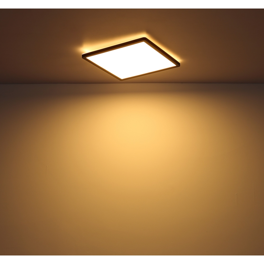 Globo - LED ljusreglerad taklampa till badrum LED/18W/230V 29,4x29,4 cm IP44 svart