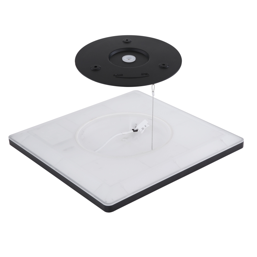 Globo - LED ljusreglerad taklampa till badrum LED/18W/230V 29,4x29,4 cm IP44 svart