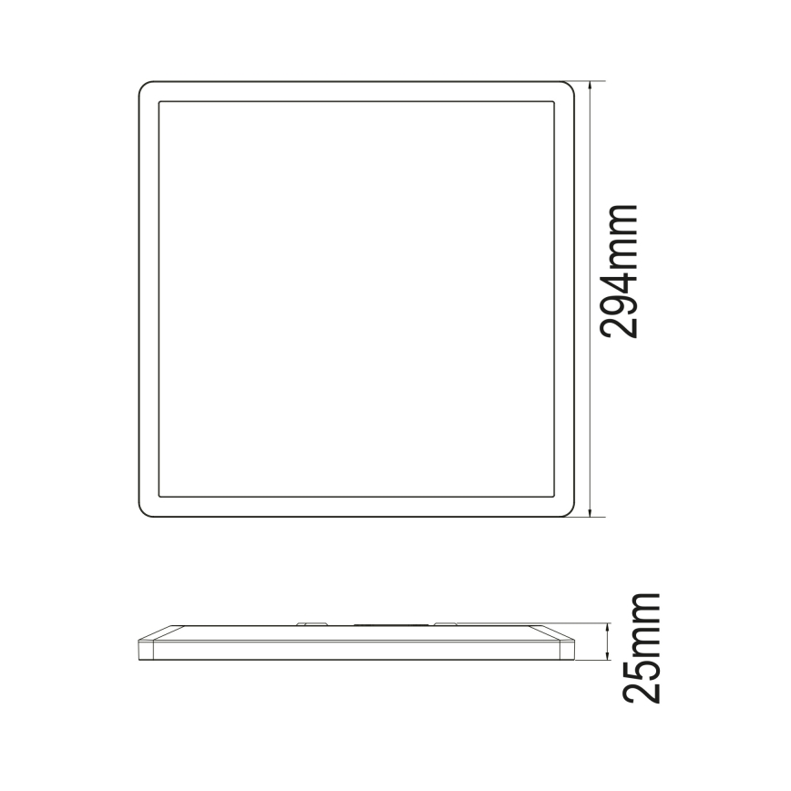 Globo - LED ljusreglerad taklampa till badrum LED/18W/230V 29,4x29,4 cm IP44 svart