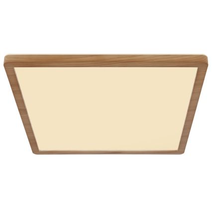 Globo - LED ljusreglerad taklampa till badrum LED/18W/230V 29,4x29,4 cm IP44 brun