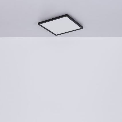 Globo - LED dimbar taklampa för badrum LED/24W/230V 42x42 cm IP44 svart