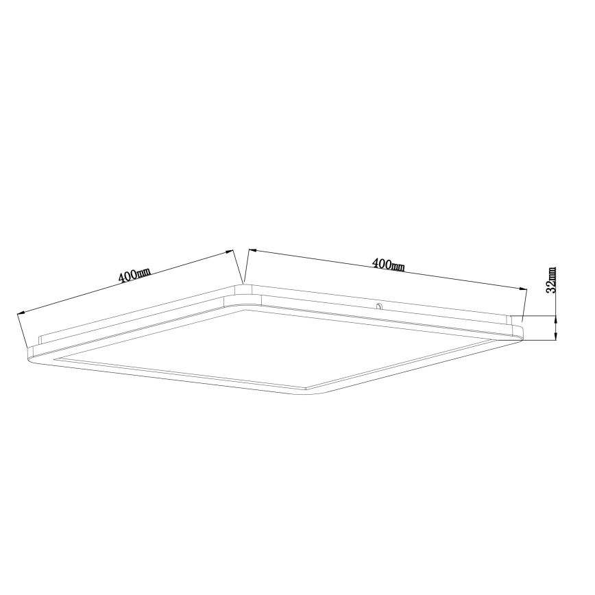 Globo - LED dimbar taklampa för badrum LED/24W/230V 42x42 cm IP44 svart