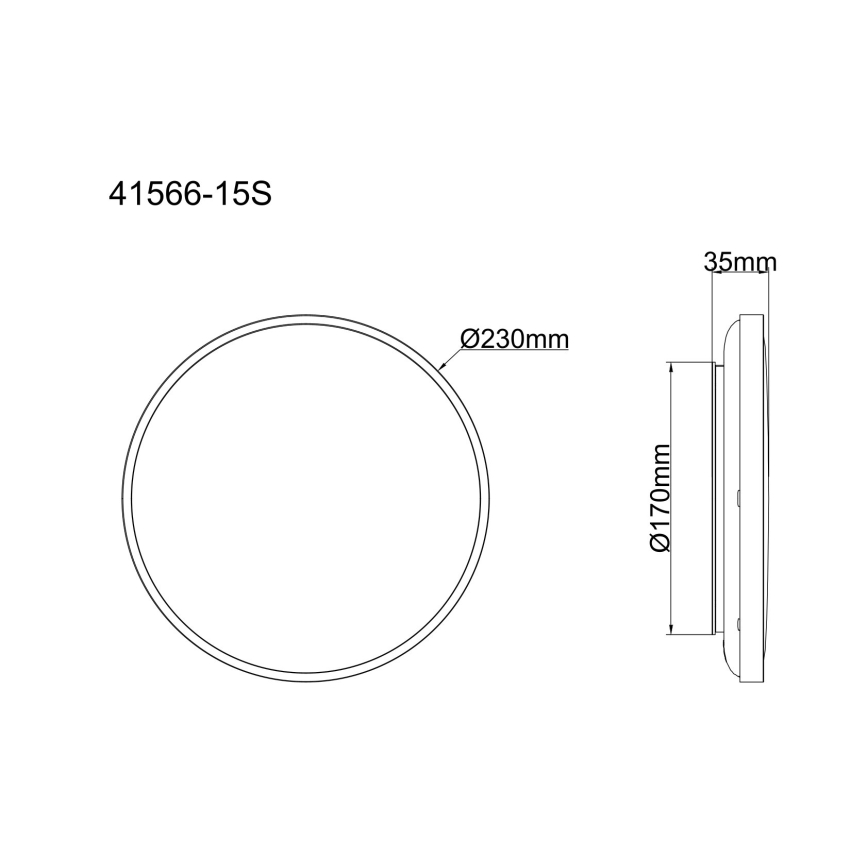 Globo - LED taklampa LED/15W/230V 4000K diameter 23 cm svart