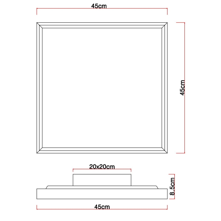 Globo - LED Taklampa LED/24W/230V 45cm 2700/4500/6500K