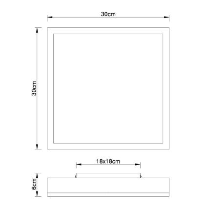 Globo - LED taklampa LED/12W/230V 3000K 30x30 cm