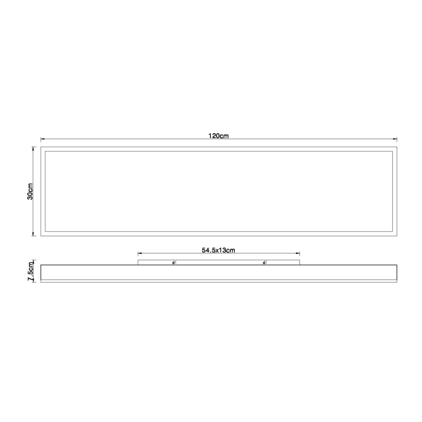 Globo - Dimmbar LED-takarmatur LED/36W/230V 2700–6500K 30x120 cm + fjärrkontroll