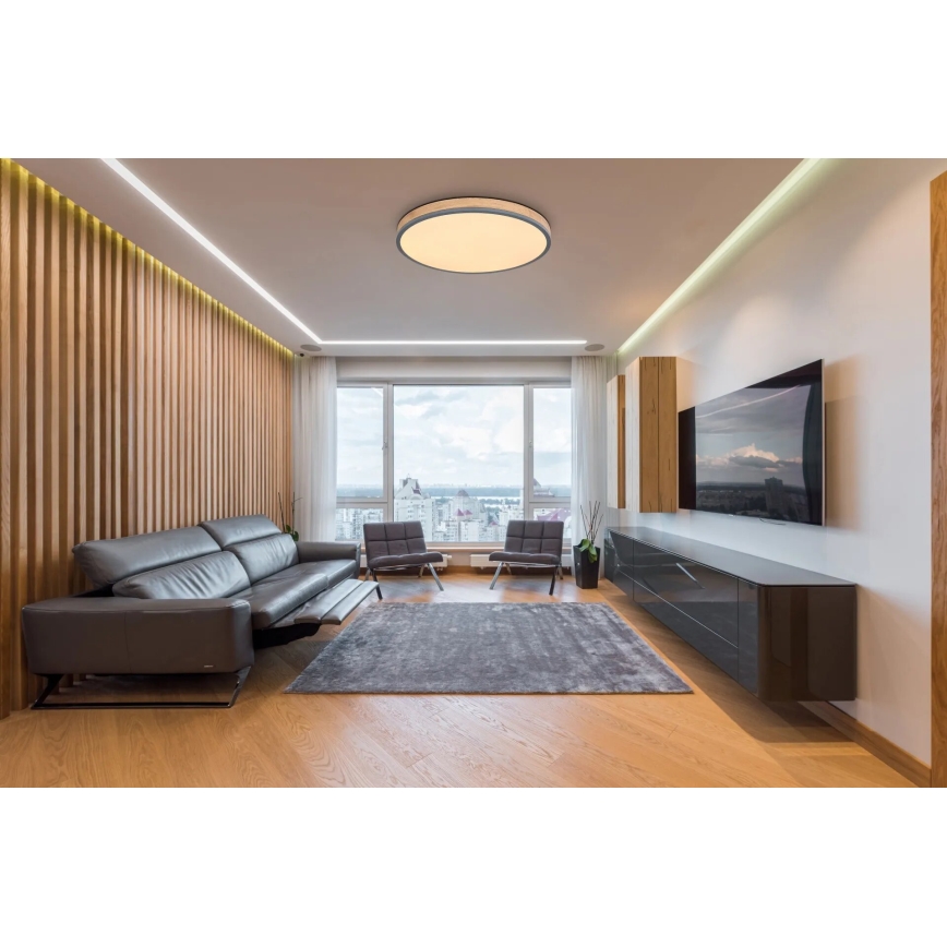 Globo - LED Dimbar taklampa LED/40W/230V 2700-6500K diameter 60 cm + fjärrkontroll brun/grå