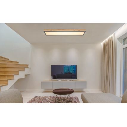 Globo - Dimbart LED-takarmatur LED/36W/230V 2700-6500K brun/grå + fjärrkontroll