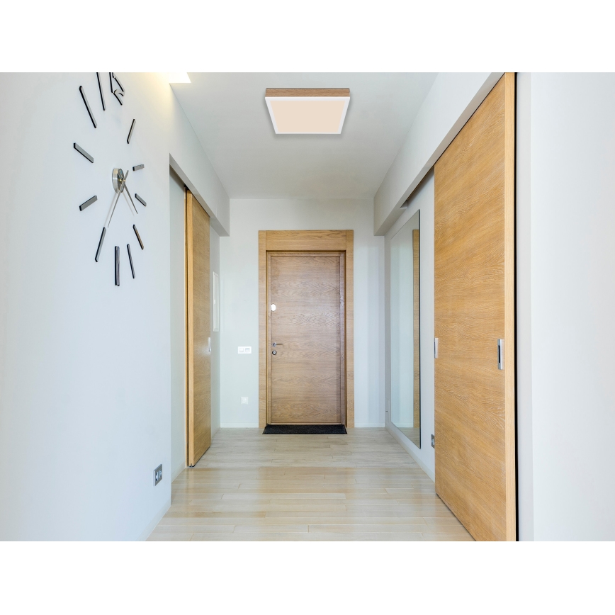 Globo - LED taklampa LED/12W/230V 30x30 cm brun