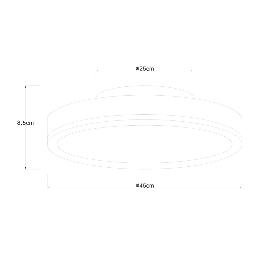 Globo - LED taklampa LED/24W/230V diameter 45 cm brun