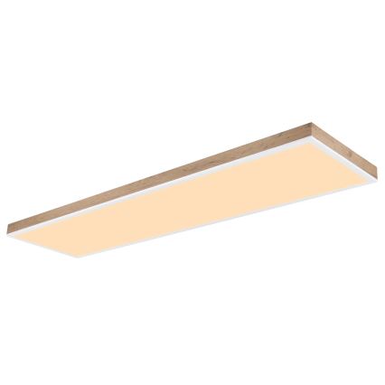 Globo - Dimbart LED-takarmatur LED/36W/230V 2700-6500K brun/vit + fjärrkontroll