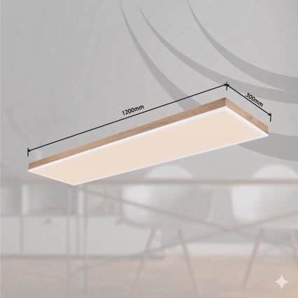 Globo - Dimbart LED-takarmatur LED/36W/230V 2700-6500K brun/vit + fjärrkontroll