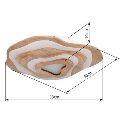 Globo - LED Dimbar taklampa LED/40W/230V 2700-6000K + fjärrkontroll