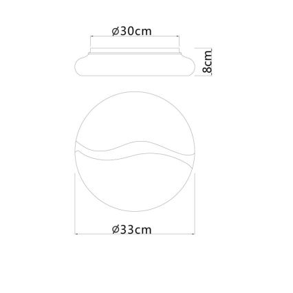 Globo - LED Taklampa LED/24W/230V 3000/4200/6000K Ø 33 cm