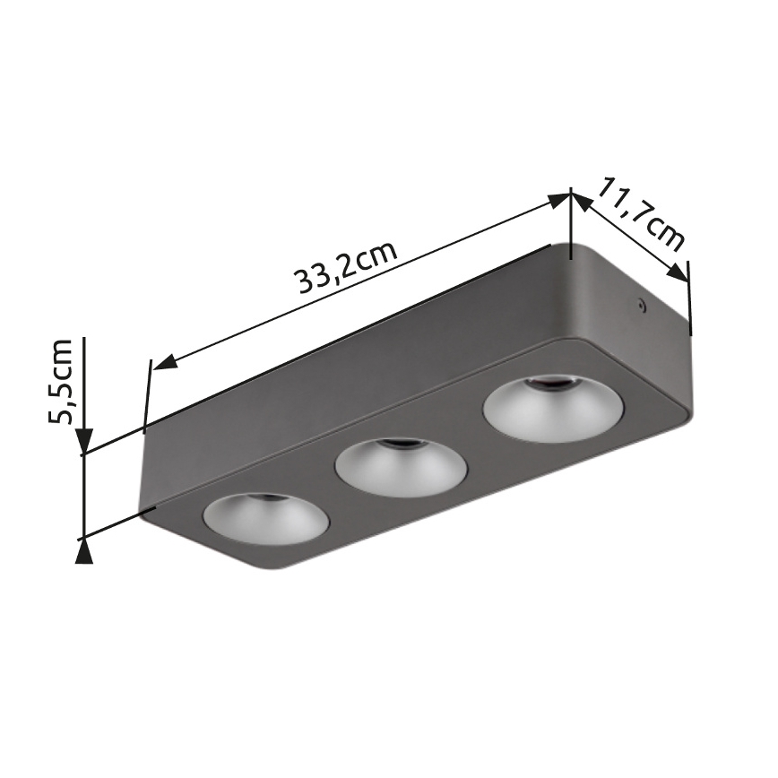 Globo - LED taklampa LED/14W/230V 11,7x33,2 cm