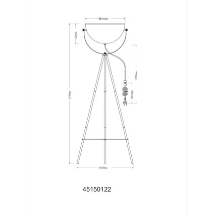 Globo - Golvlampa 1xE27/40W/230V