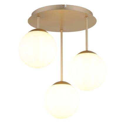 Globo - Ytmonterad ljuskrona 3xE14/25W/230V, mässing