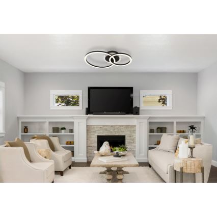 Globo - LED Taklampa LED/30W/230V 2700/4500/6500K Ø 33x50 cm svart