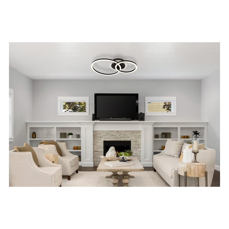 Globo - LED Taklampa LED/30W/230V 2700/4500/6500K Ø 33x50 cm svart