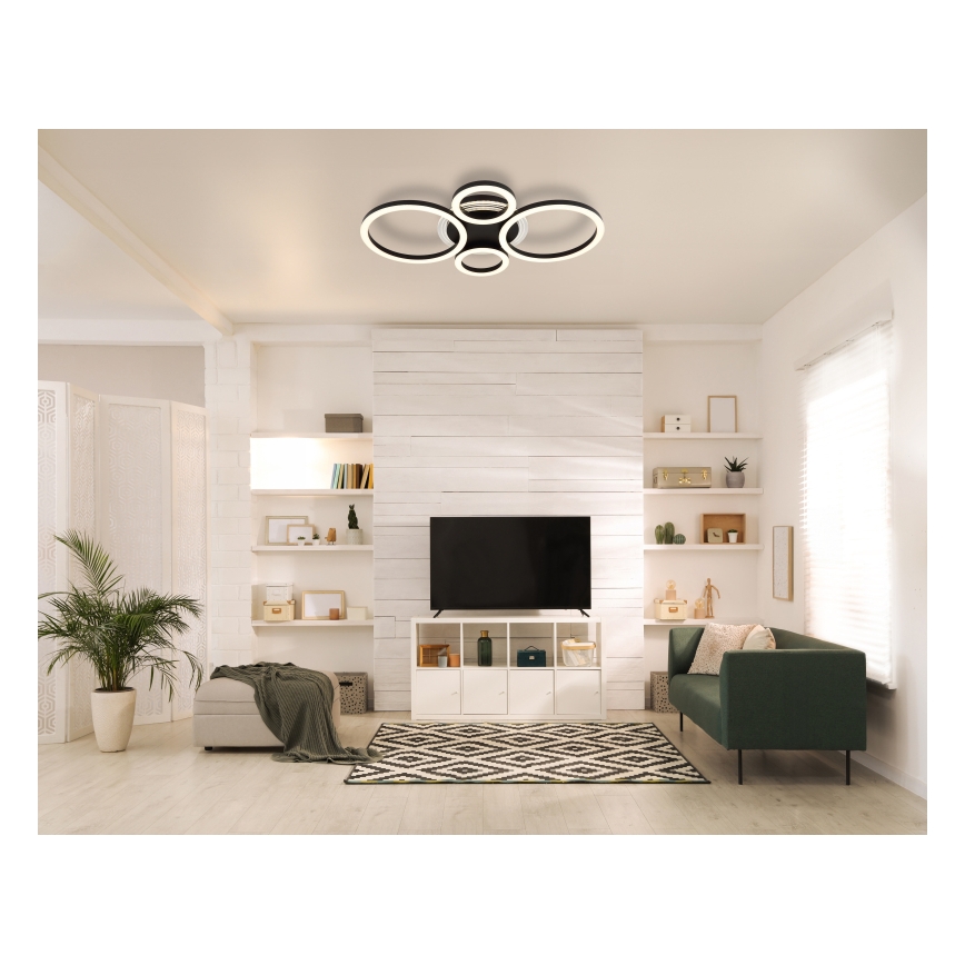 Globo - LED Taklampa LED/40W/230V 2700/4500/6500K Ø 35,5x53 cm svart