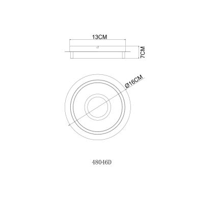 Globo - LED-taklampa LED/8W/230V 3000K Ø 16 cm