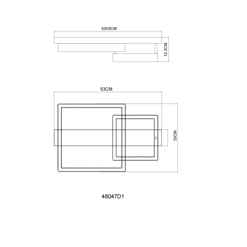Globo - LED taklampa LED/24W/230V 3000K 33x53 cm