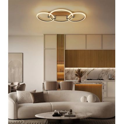Globo - LED-taklampa LED/40W/230V 3000K 76,1x38 cm brun