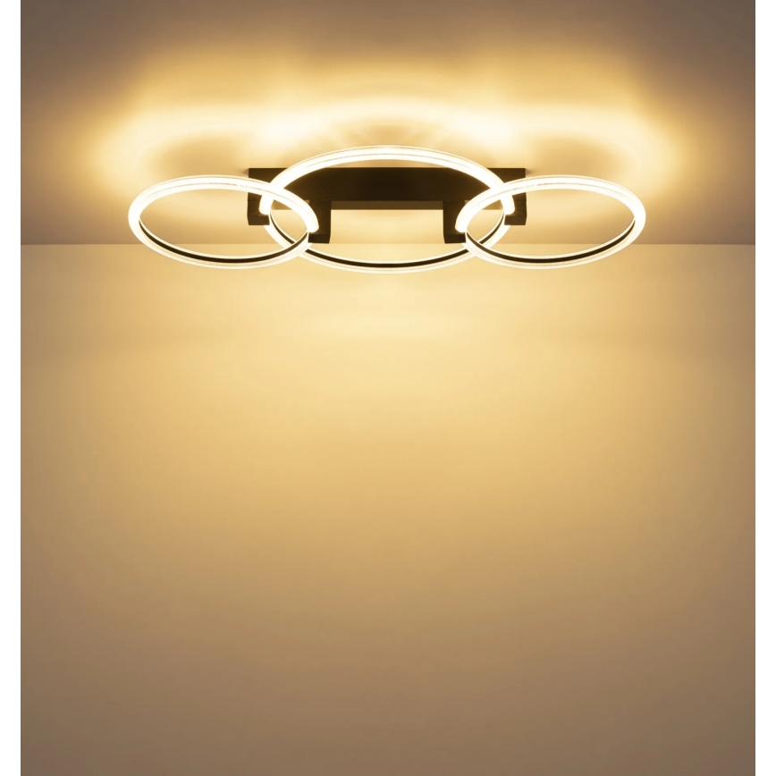 Globo - Taklampa LED, 40W/230V, 3000K, 76,1x38 cm, svart
