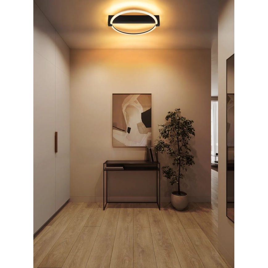 Globo - LED taklampa LED/15W/230V 3000K 41,4x38 cm svart
