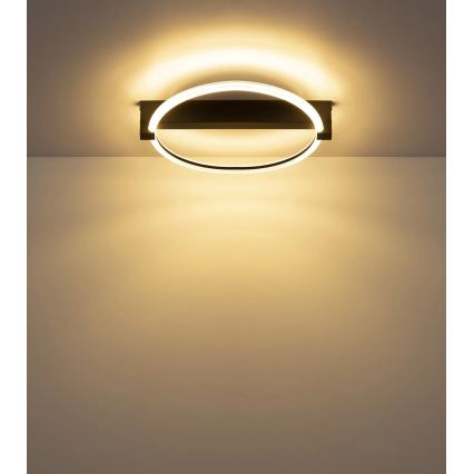 Globo - LED taklampa LED/15W/230V 3000K 41,4x38 cm svart