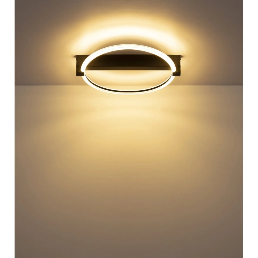 Globo - LED taklampa LED/15W/230V 3000K 41,4x38 cm svart