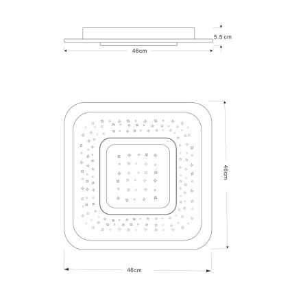 Globo - LED dimbar taklampa LED/47W/230V 2700-6000K + fjärrkontroll